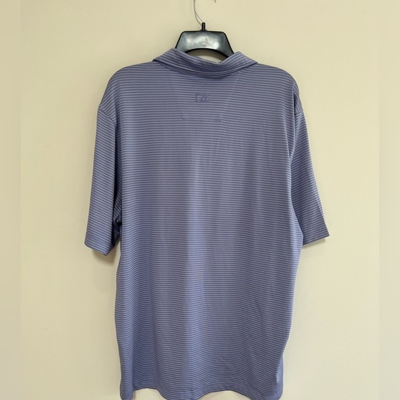 Cutter & Buck Men's Forge Pencil Stripe Stretch Polo Smokey Purple Gray, sizeL - Picture 2 of 6